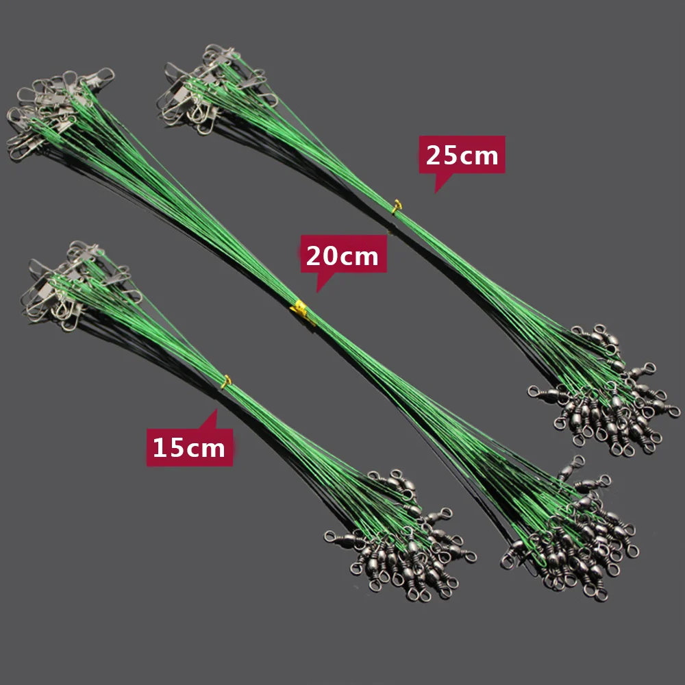 

Fishing Lead Line Fishing Gear Front Wire Anti Bite Line Practical Green Stainless Steel Fishing Supplies Sea Fishing 10pcs