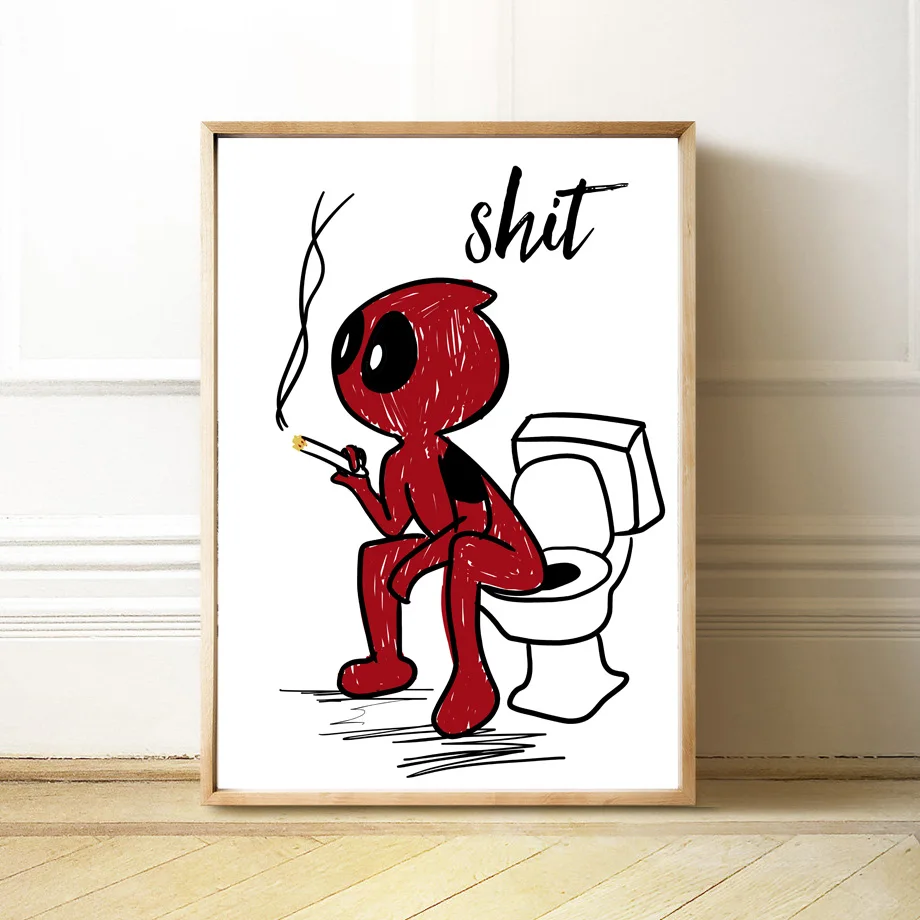

Deadpool Movie Funny Cartoon Wall Art Canvas Painting Nordic Posters And Prints Wall Pictures For Living Room Kids Bedroom Decor