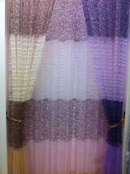 

CS 115 High Quality Customized Modern Curtain fabric For Living Room Butterfly Floral Print Tulle Sheer fabrics For Windows