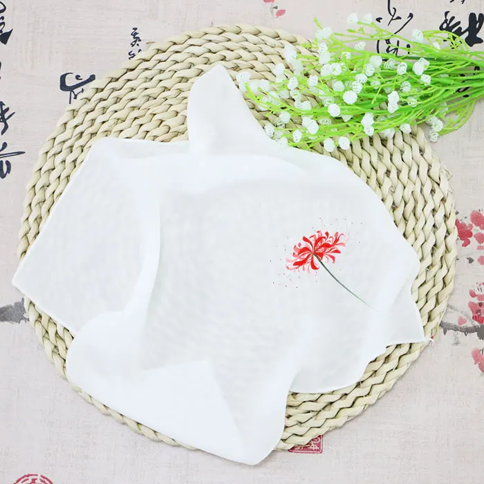 

DIY Unfinished 100% Mulberry Silk Suzhou Embroidery Patterns Sets Handmade Needlework Kits Handkerchief Flowers
