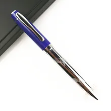 Горячая роскошная резьба перкин синяя из нержавеющей стали деловая ручка перо для письма средняя шариковая ручка