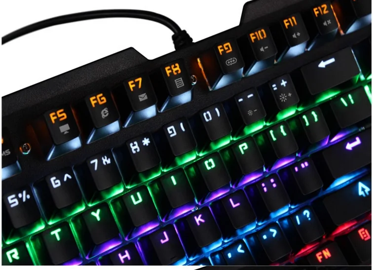 Metoo zero Z11 механические клавиатуры и мыши 104 ключей синий переключатель LED Gaming Keyboard anti-ореолы для Планшет настольный компьютер