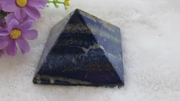 

Natural clear Lapis lazuli crystal Quartz Pyramid Healing feng shui Pyramid home decoration Energy stone 60mm---65mm