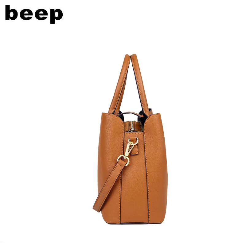 BEEP Роскошная модная женская сумка новая зимняя сумка-мессенджер дикая дамская сумка через плечо кожаная большая сумка