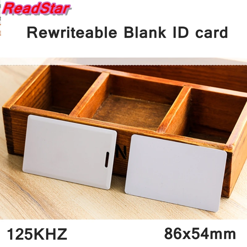 100 шт./лот перезаписываемая ID пустая карта EM4XX ID пустая карта 125 кГц Входная защита/фитнес-центр/парковка/карта для лифта