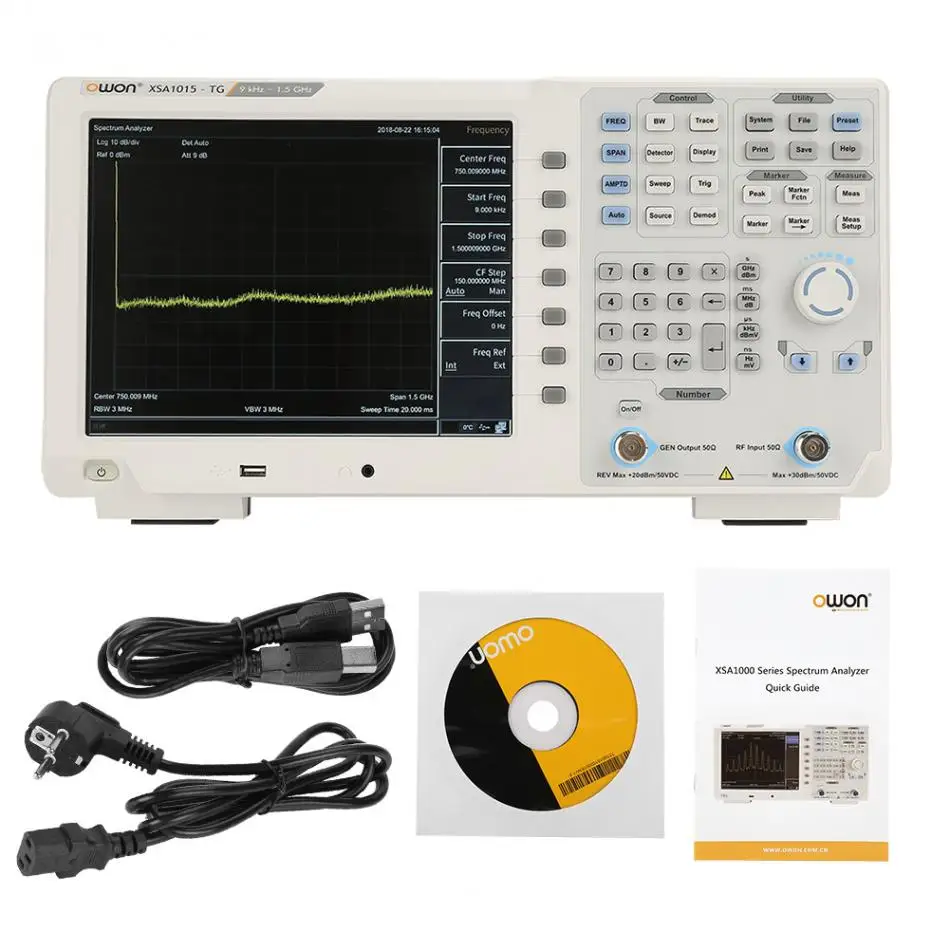 OWON XSA1015-TG анализатор спектра осциллограф 9 кГц-1,5 ГГц 10,4 дюймов TFT lcd отслеживающий генератор