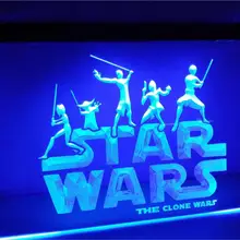 LC116-Звездные войны Клон войны джедай светодиодный неоновый свет Знак Домашний Декор ремесла