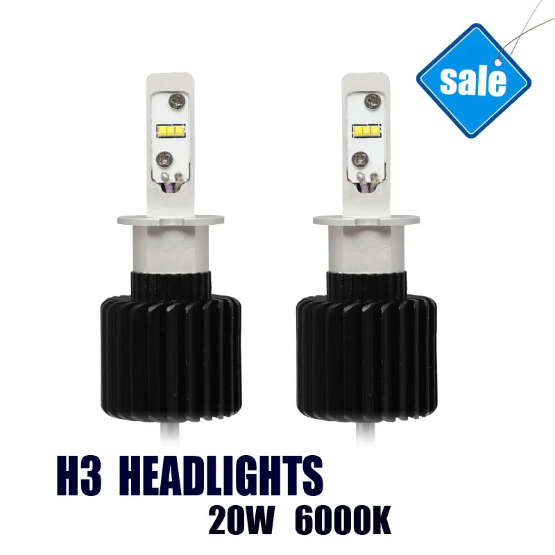H3 LED Trucks Auto Headligh Car Bulbs H3 Conversion Kit Brightest 6000K
