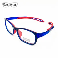 Eagwoo Силиконовые мягкие детские очки гибкие дужки для мальчиков и девочек Sepectacle оптическая оправа дужки Регулируемые очки 105