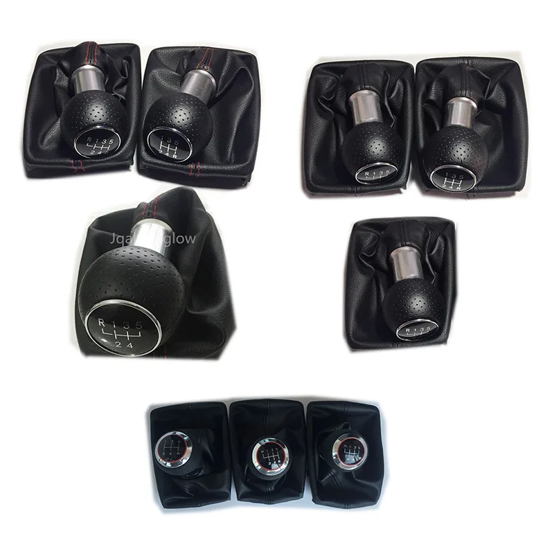 

Black red line 5/6 Speed Car Shift Gear Knob Lever Gaitor Boot Cover for Audi AUDI A4 B6 B7 B8