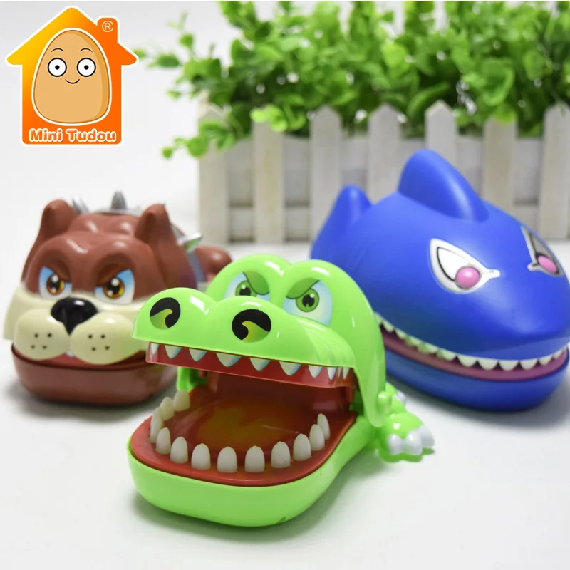 Spoof Dentist Toys Funny Novelty Teeth Game Bite Finger Crocodile Shark Bulldog