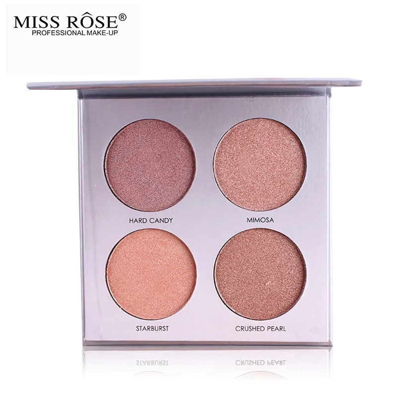 Highlighter Palette 4 Colors Bronzers Highlighters Glow Kit Powder