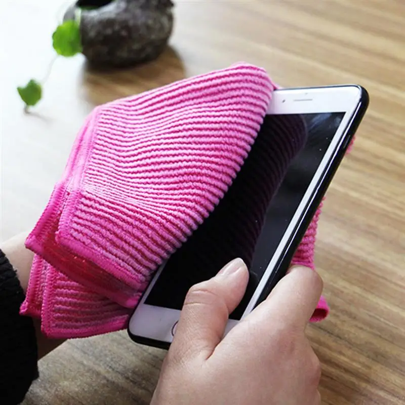 

Wave Pattern Fashion Glass Mirror Wipes Cloth Microfiber Cleaning Cloth Durable Rags