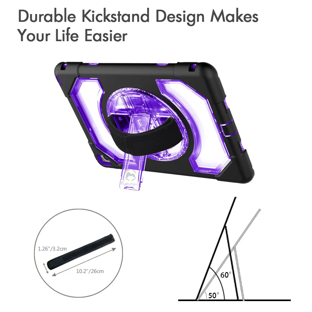 Miesherk Case for iPad Pro 9.7 Universal 360 Rotating Hard PC Kickstand Back Cover with Hand Strap Neck Strap for 9.7 inch Miesherk Case for iPad Pro 9.7 Universal 360 Rotating Hard PC Kickstand Back Cover with Hand Strap Neck Strap for 9.7 inch