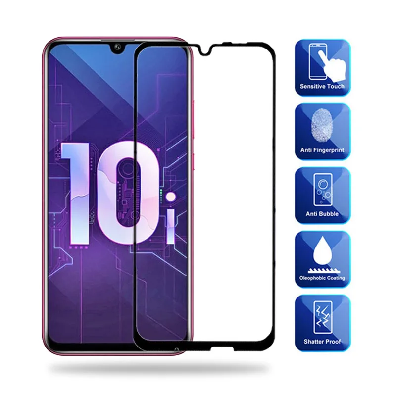 Закаленное стекло для Huawei Honor 8 9 10 lite 8x20 pro Полное покрытие экрана Защитное play 10i