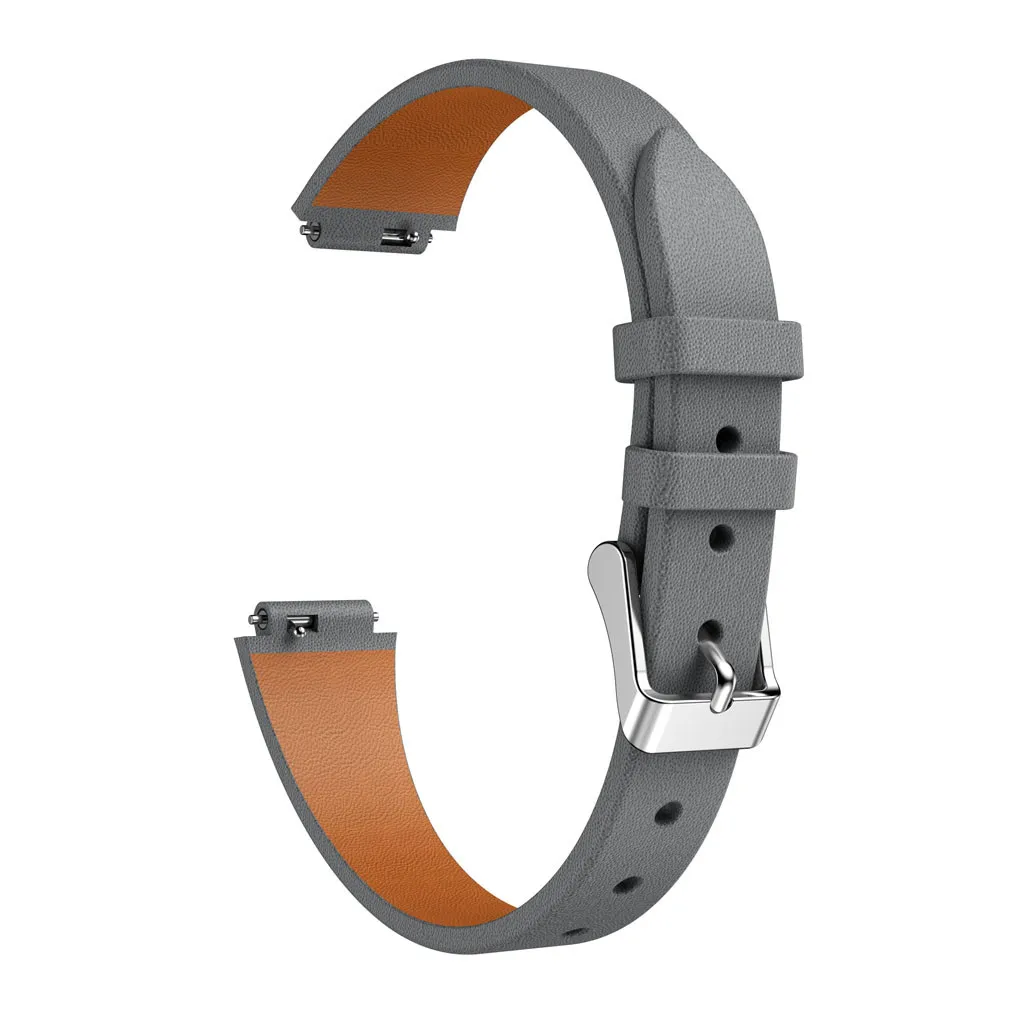 Роскошные кожаные ремешки Сменные аксессуары браслеты ремни для Fitbit Inspire/Inspire HR - Цвет: GY