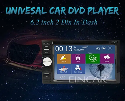 Best 6.2"Double 2 DIN Car GPS Player Bluetooth Touch Screen Car Stereo DVD Navigation Player in Deck Headunit ipod FM/AM Autoradio 1