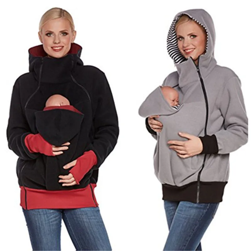 Папа BabyJacket несущей верхняя одежда рюкзак-переноска Materity несущей кофты Многофункциональный Теплые хлопковые пальто-кенгуру для беременных