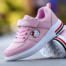 Детская обувь для скейтбординга; спортивная обувь; Ультра спортивная обувь с кошечкой; трикотажный тренажер для детей; кроссовки для мальчиков и девочек; Max 38