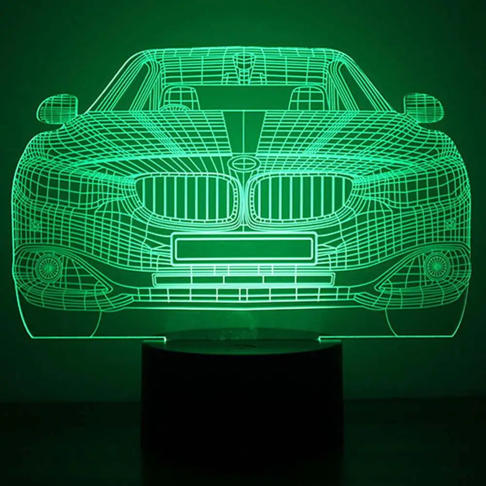 Несколько 3D ночник мировая Автомобильная гитара креативные окружающие светодиодные фонари Новинка Домашнее освещение 7 цветов Изменение Luminaria USB Светодиодная лампа - Испускаемый цвет: Белый