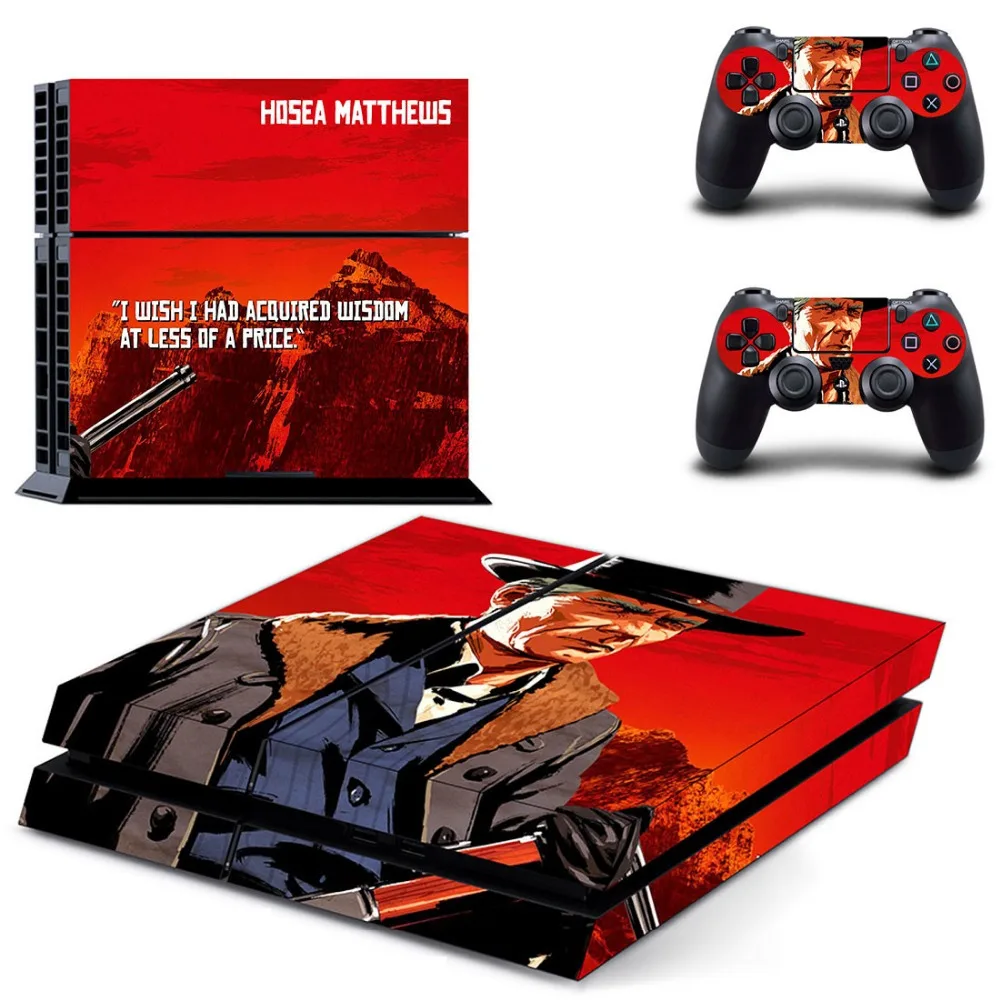 PS4 кожа Красный Dead Redemption 2 стикер s для Playstation 4 консоли контроллеры геймпад виниловые наклейки крышка