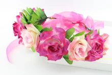 Antiguo Hecho A Mano Rústico Arbolado Dainty Femenino Frutos de Pepita Caprichosa de Seda Suave Fresco Bridal Flower Girl Boho Halo Coronas Lindo