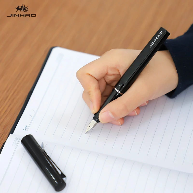 Jinhao 599 авторучка Роскошная металлическая перо Caneta Tinteiro простой стиль офисная