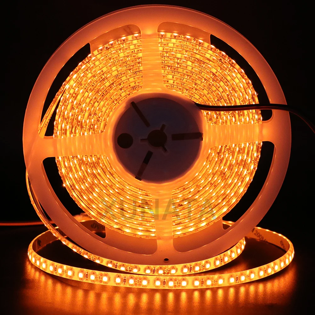 12 В постоянного тока 5050 3528 SMD Светодиодная лампа оранжевый 60 светодиодов/м 120 IP21 IP65