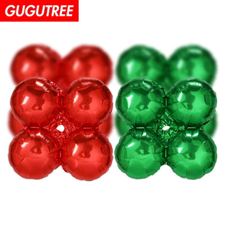 

GUGUTREE PARTY 18inch red green gold clover silver foil ballon wedding event christmas halloween festival birthday party HY-332
