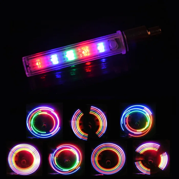 

2PCS Bike Light within Battery Mountain Road Bike Bicycle Lights LEDS Tyre Tire Valve Caps Wheel spokes LED Light