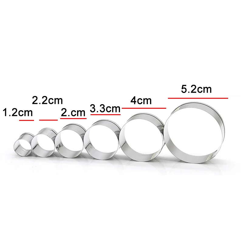 

Cake Cookie Mould Cutter Mold Tools Round Circle Shape Stainless Steel DIY Fondant Kitchen Tool