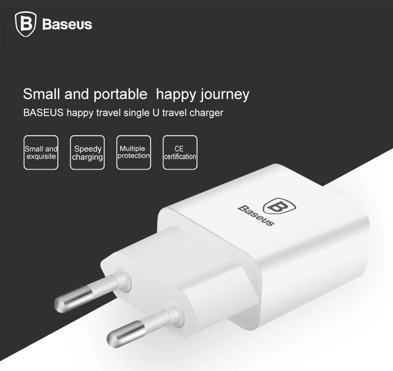 Baseus USB зарядное устройство для iPhone 8 7 ЕС вилка Дорожное настенное зарядное устройство для samsung S9 huawei Xiaomi Mi зарядное устройство для мобильного телефона адаптер