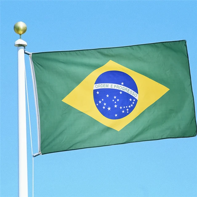 groothandel nieuwe 3x5 voeten grote opknoping braziliaanse nationale