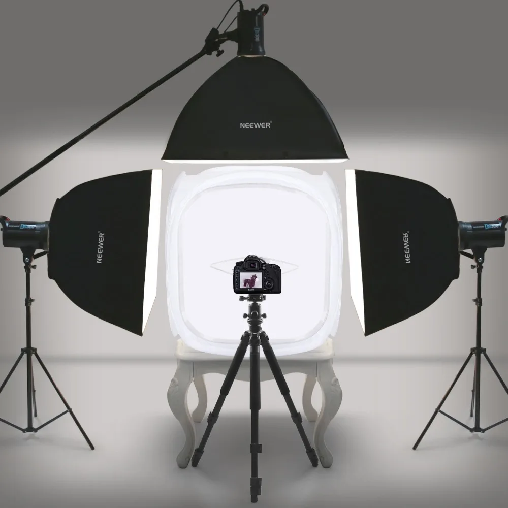 Neewer 60x60 дюймов/150x150 см фото студия стрельба палатка светильник диффузионный софтбокс комплект с 4 цветами фоны для фотографии