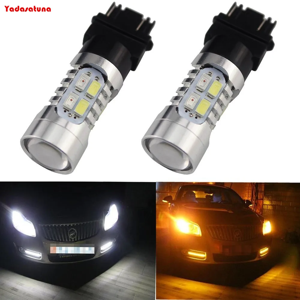 2 шт. T25 3157 супер яркий белый/янтарный горки 5730 20-SMD AX-5730 светодиодный лампы для