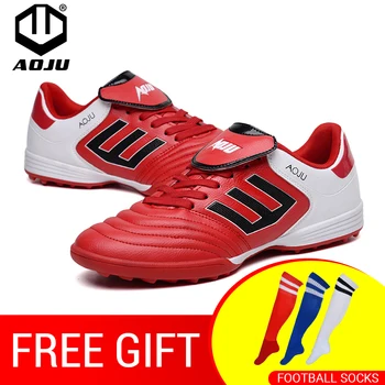 

AOJU New Arrival Men Soccer Shoes TF Turf Professional Football Shoes Zapatillas Hombre Parent-Kid Shoes EU Size 30-45 Chuteiras