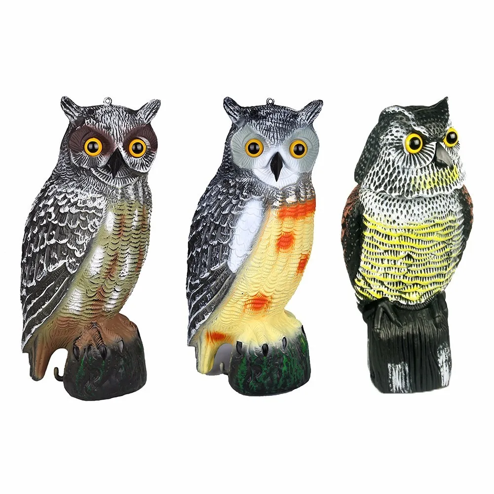 

1Pc Simulation Owl Decoy Garden Yard Lawn Scarer Scarecrow Weed Pest Sparrow Bird Control Decoration