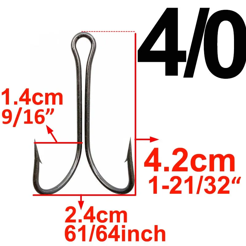 20 штук, двойной рыболовный крючок, для завязывания мушек, двойной крючок для джига, баса, рыболовный крючок, Размер 1, 2, 4, 6, 8, 1/0, 2/0, 3/0, 4/0, 5/0 - Цвет: 4l0