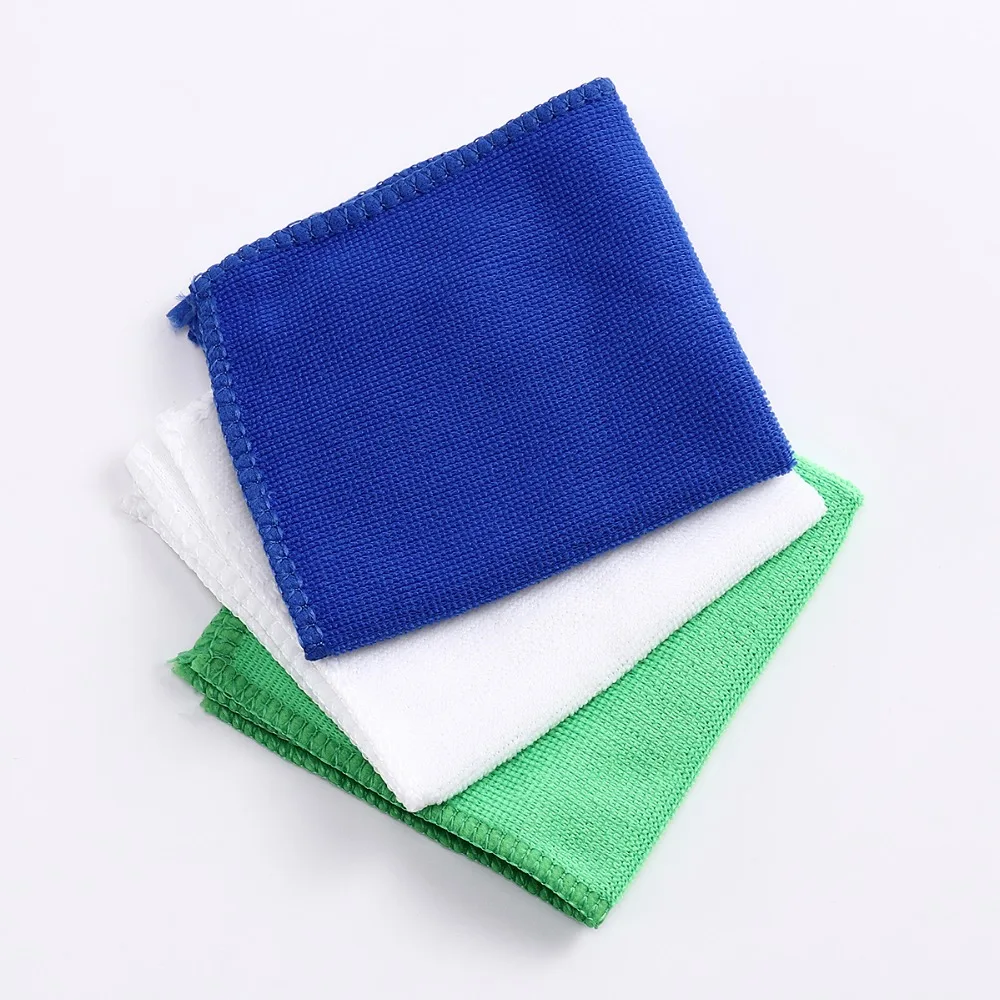 3 шт./компл. 3 цвета салфетка из микрофибры для чистки ткани белого и зеленого цвета голубой цвет аппликатор полировки воском из микрофибры моющийся Кухня Полотенца
