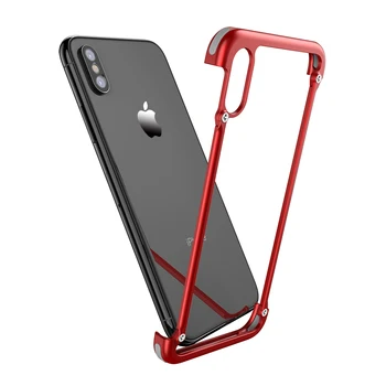 

OATSBASF Suitable for iPhone X Airbag Metal Shell Bumper Protective Case Anti-fall Metal Frame Phone Cover