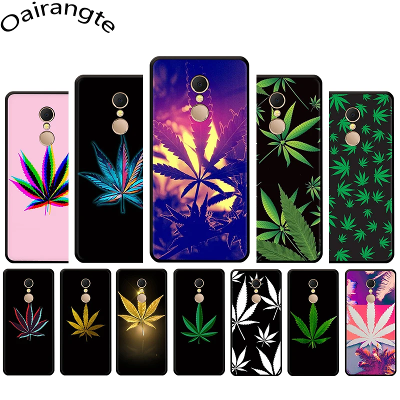 

plant leaves Cannabis leaf Silicone phone case for Xiaomi Redmi 4A 4X 5 6 A Plus Pro 7 GO Note 5 6 7 8 Pro 7A K20 Pro