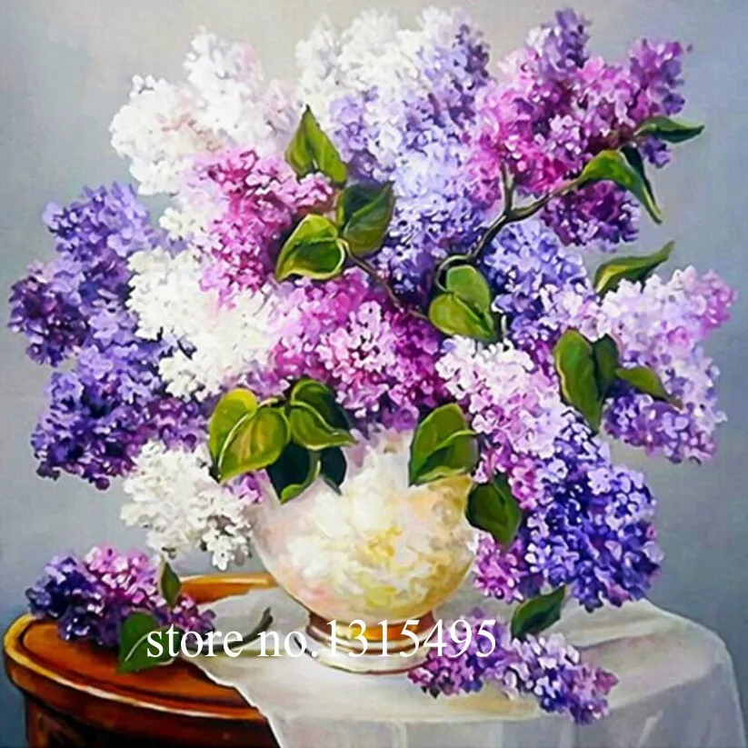 

Home decoration painting diamond puzzle embroidery kits cross stitch full square diamond painting craft mosaic flowers E139