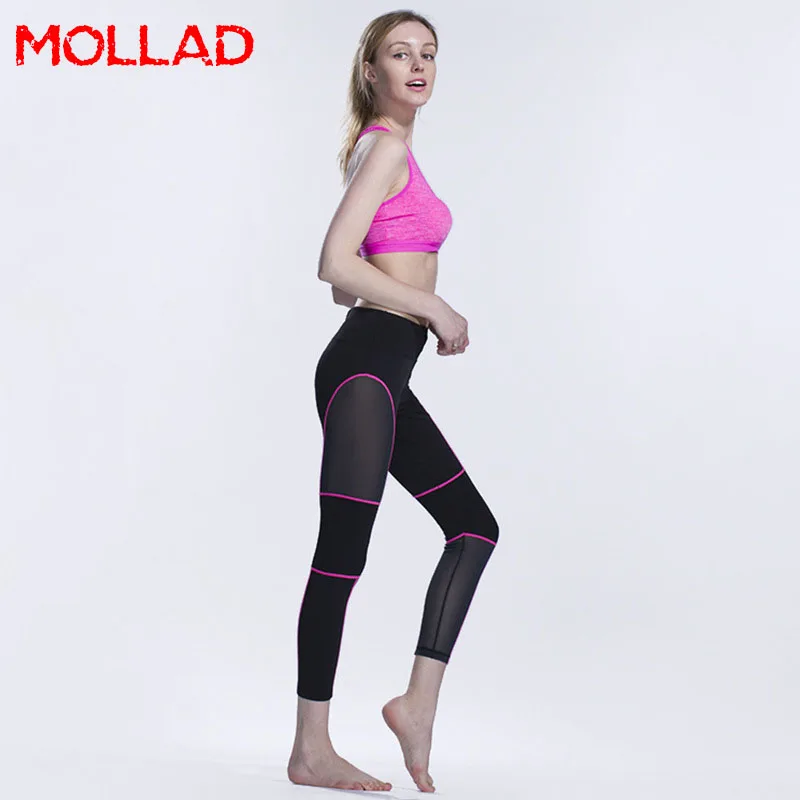 Леггинсы Athleisure Для женщин сетки SpliceFitness тонкий черный Llegging Спортивная Костюмы