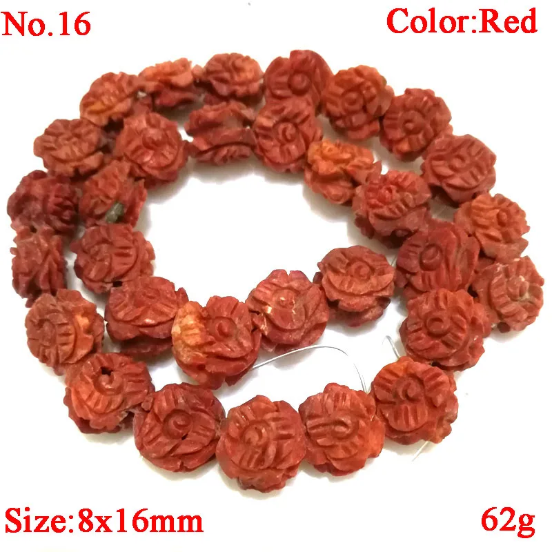 16 дюймов 30x40 мм красная бабочка в форме натуральная губка коралловые бусины набор для браслетов - Окраска металла: No 16
