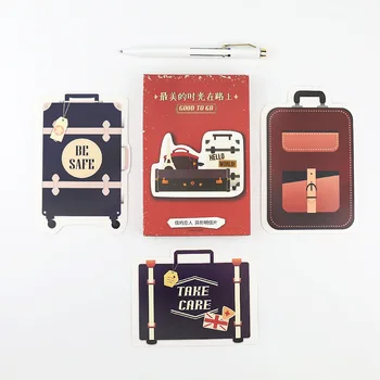 

30pcs/lot GOOD TO GO Cute Travel Series Postcard Japanese Cute DIY Suitcase Shape Envelop Gift Card Creative Bookmark Papeleria