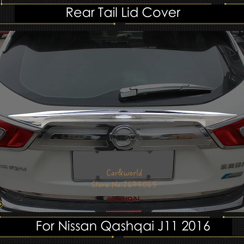

For Nissan Qashqai J11 2014 to 2017 Rear Trunk Cover Rear Bumper Decoration Trim Tail Gate Protector Sticker Car Accessories