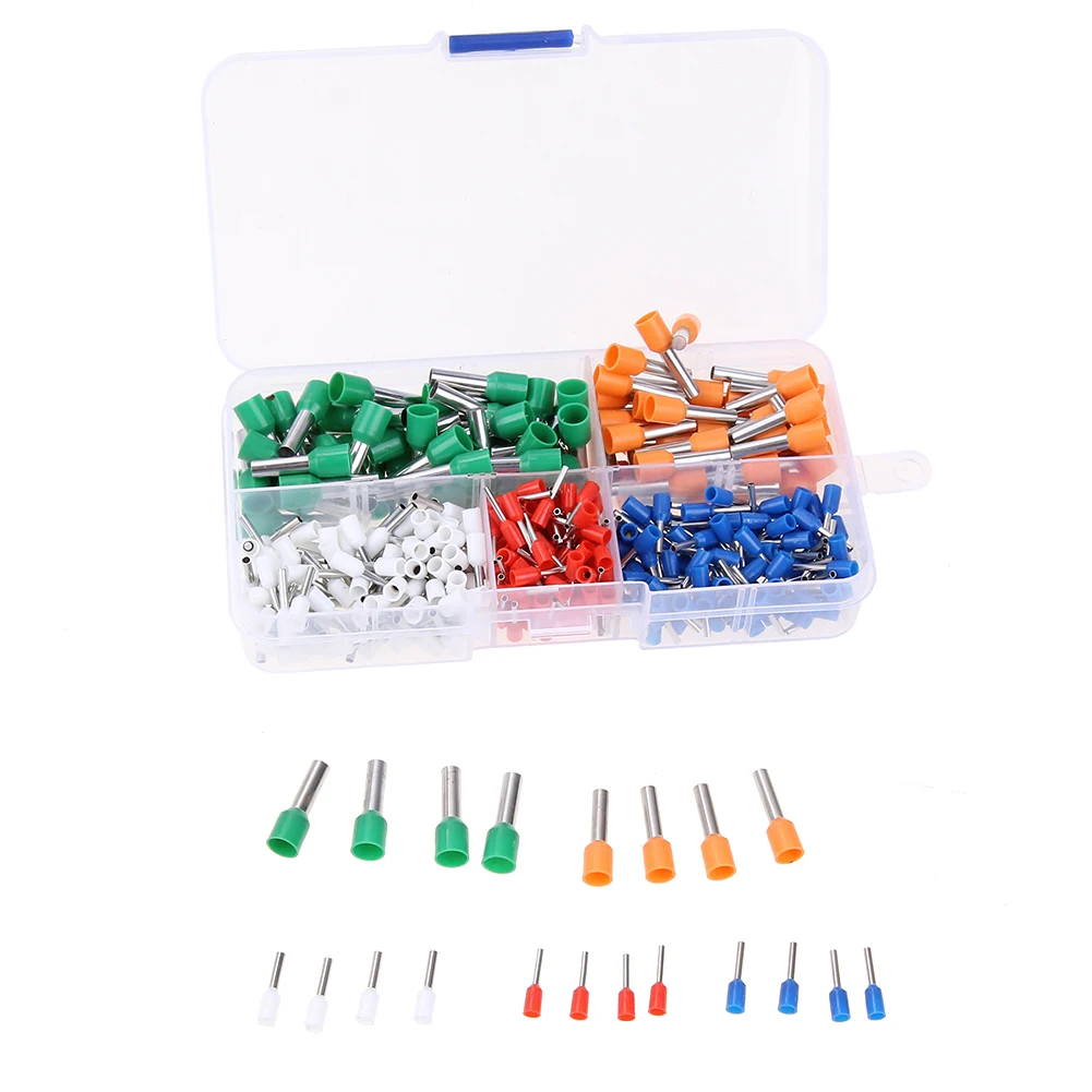

22-10AWG Wire Copper Crimp Connector Insulated Cord Pin End Terminal Ferrules Kit Electrical Hand DIY Repair