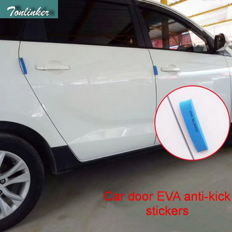 Tonlinker 4 шт. EVA автомобильный Стайлинг белый/синий/черный Автомобильный Дверной анти-удар крышки наклейки для FORD VW honda toyota mazda mitsubishi
