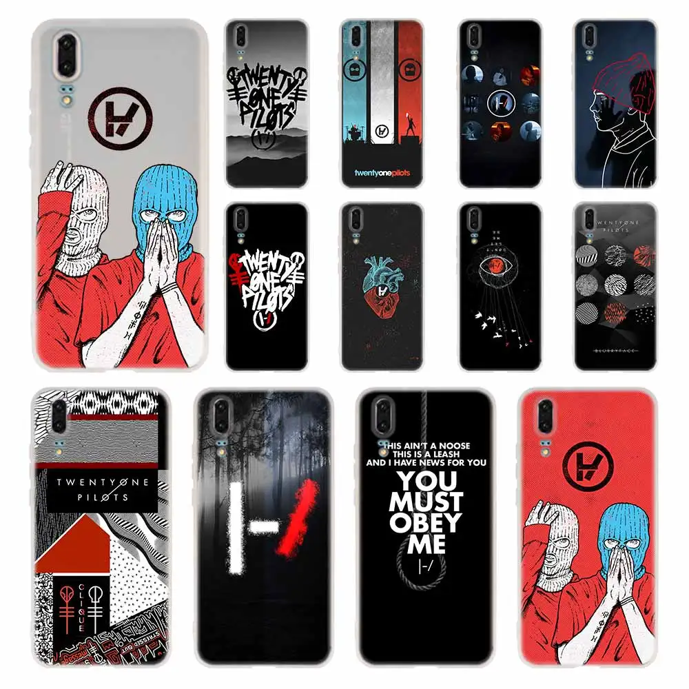 Новый чехол NAYIDA Twenty One Pilots 21 силиконовый мягкий из ТПУ для Huawei P50 P30 P40 P20 Pro P10 Lite P Smart