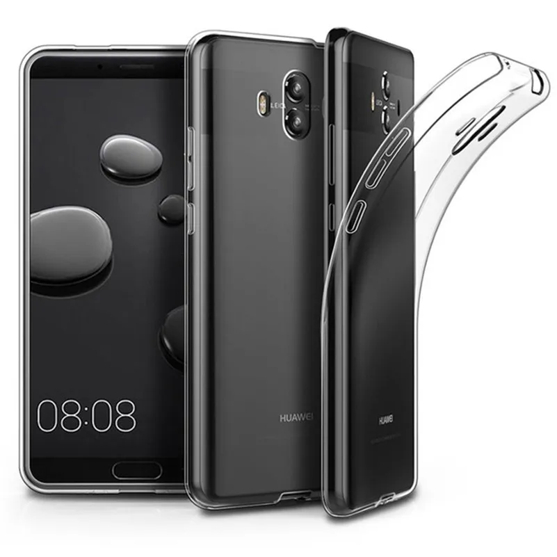 Силиконовый чехол для Huawei Mate 10 Pro P20 P10 P9 Lite Mini Honor 8 9 P8 2017 6C 6X 6A 7X V10 прозрачный из ТПУ |
